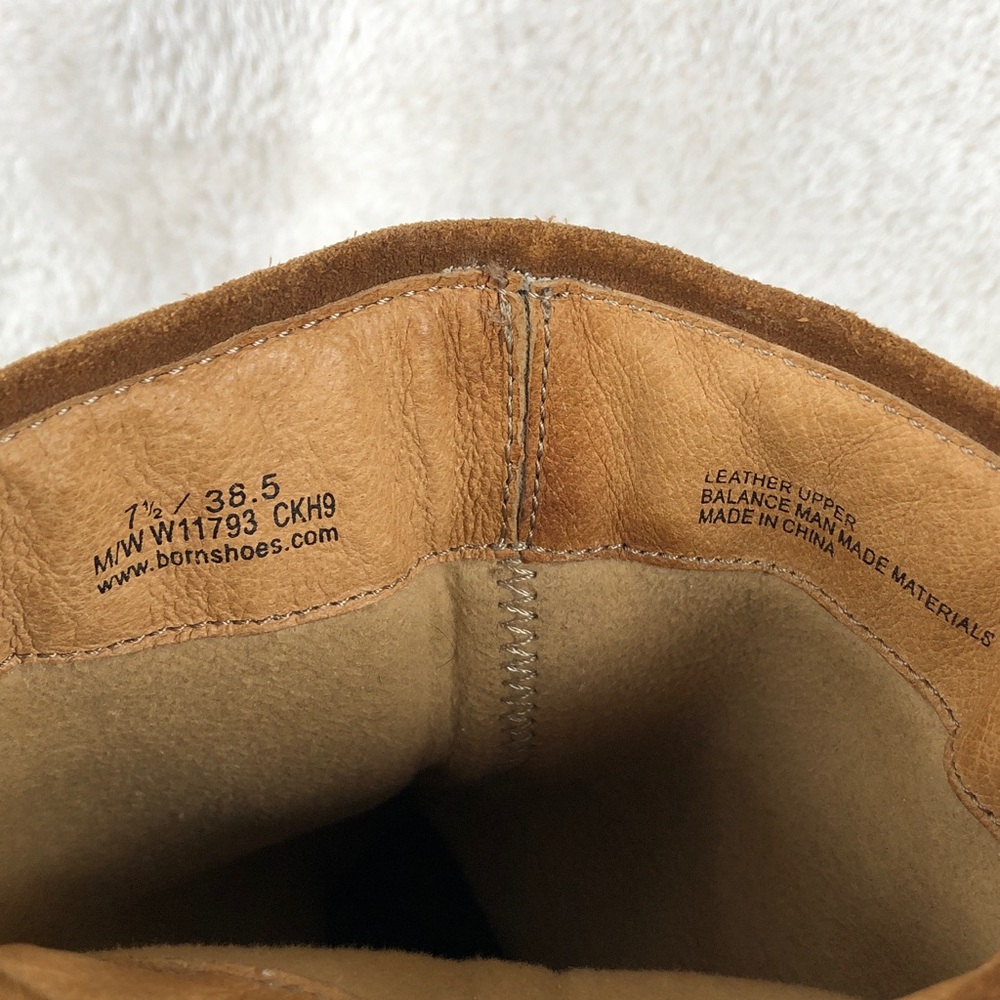 Born Roper Style Western Suede Boots 7.5 38.5 - Picture 6 of 11